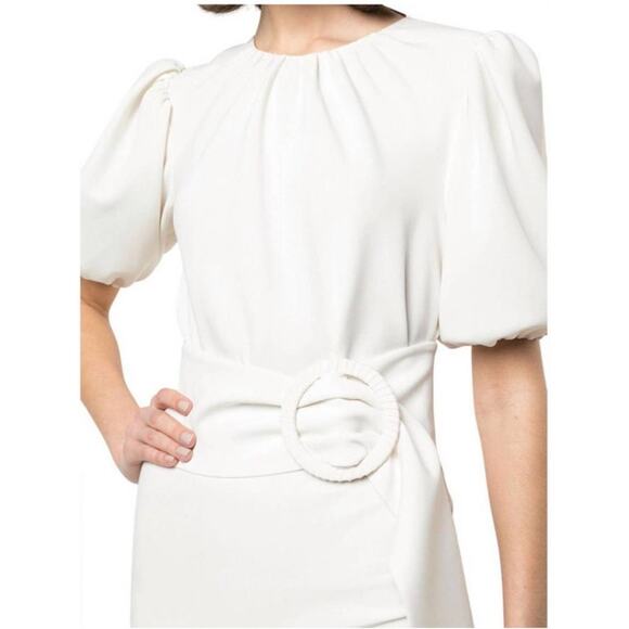 Sachin + Babi Size 22 W NEW Ivory Stretch Crepe Camila Dress Asymetcial Hem NWT - Picture 4 of 9